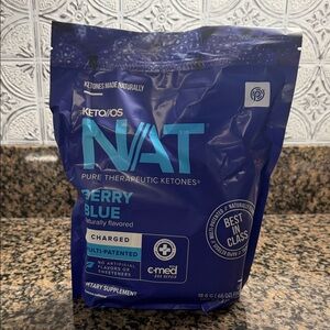 Pruvit Keto OS NAT Supplement in Blue Packaging